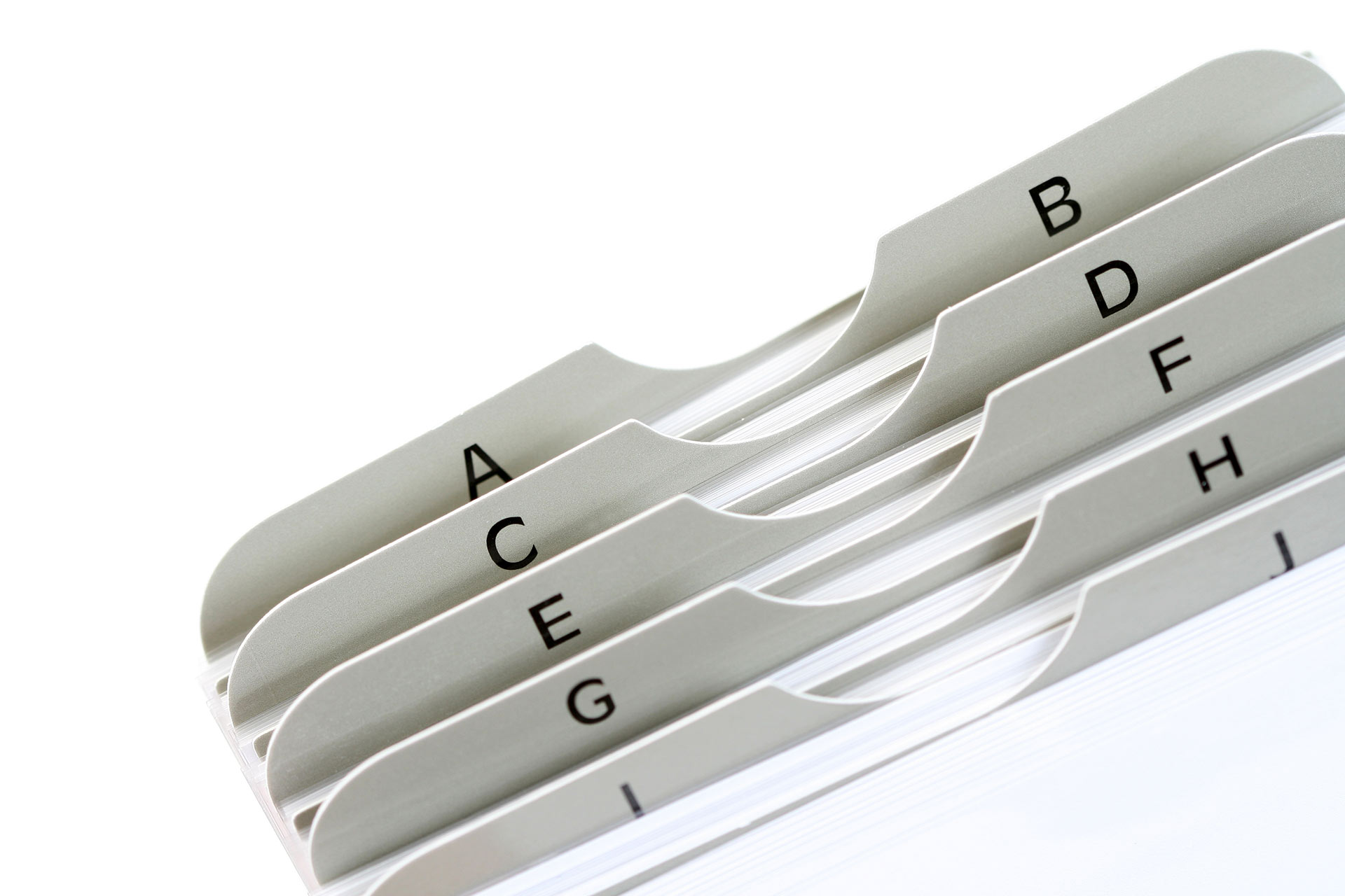 A-Z filing cabinet dividers